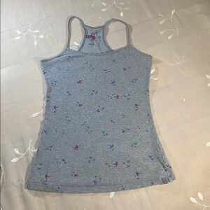 Garage Y2K Gray Women's Tank Top Camisole with Multicolor Bird Print Small
